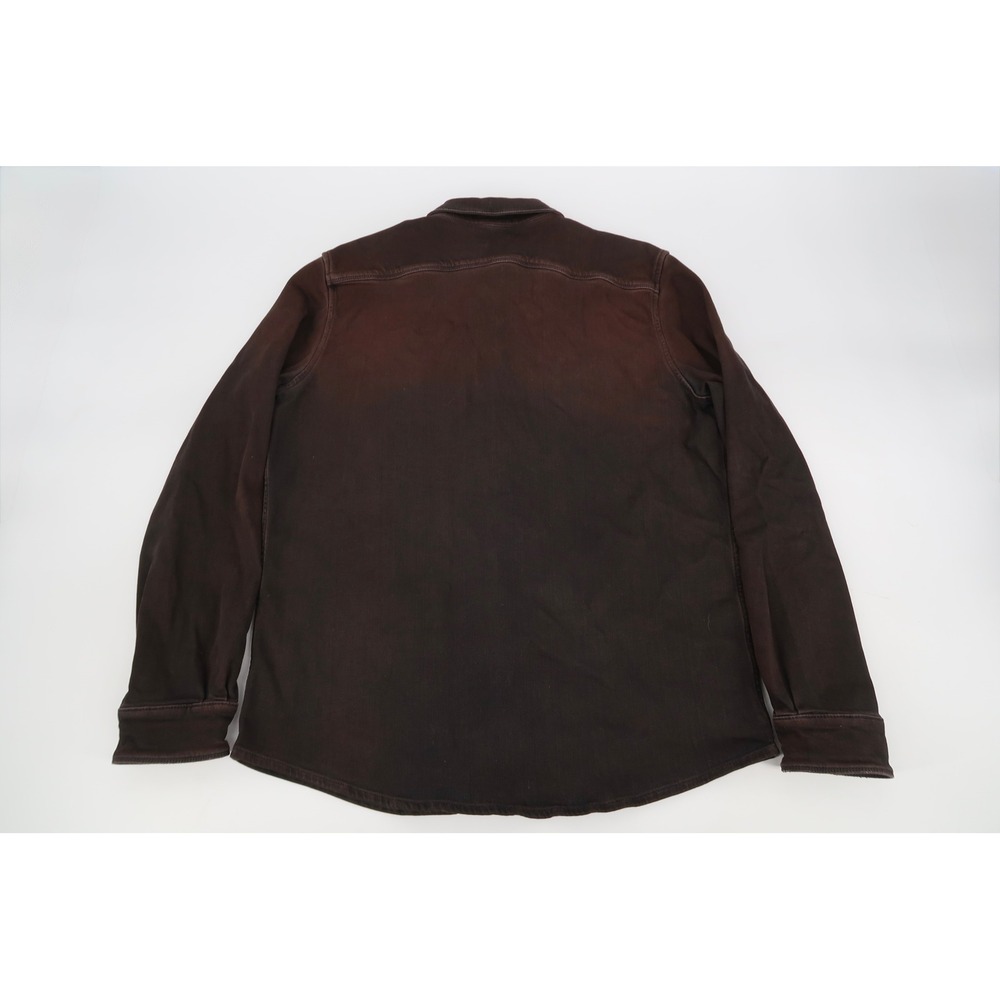 Teleria Zed Roper A Western Shirt Mens XL Distressed Brown Pearl Snap Italy - Picture 4 of 13
